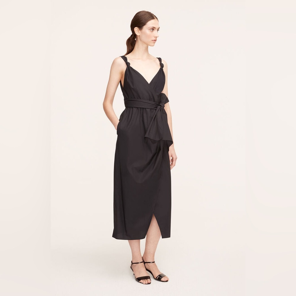 Rebecca Taylor Wrap Poplin Whisper Rose Midi Dress